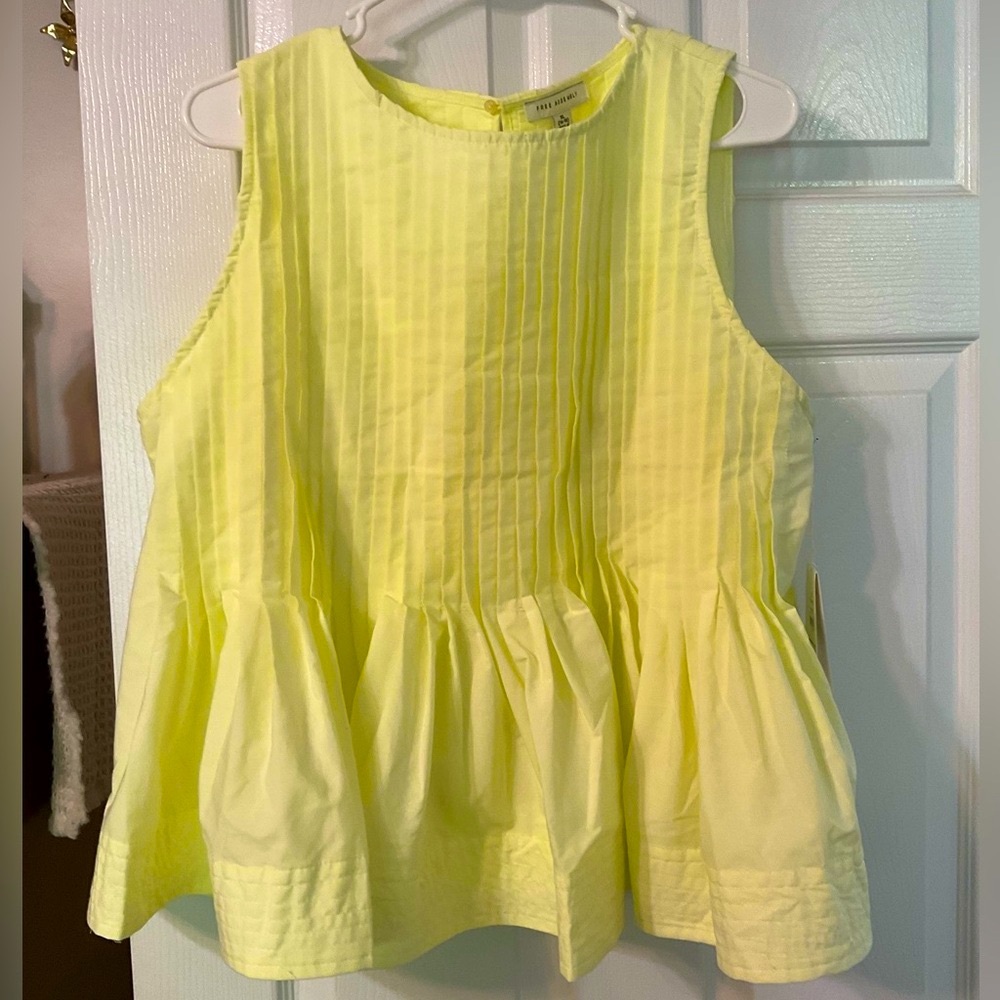 Light Yellow Women's Peplum Crop Top
